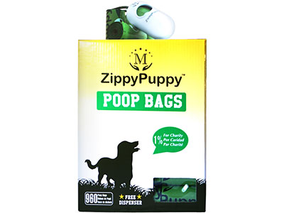 960 Dog Waste Bags with Dispenser